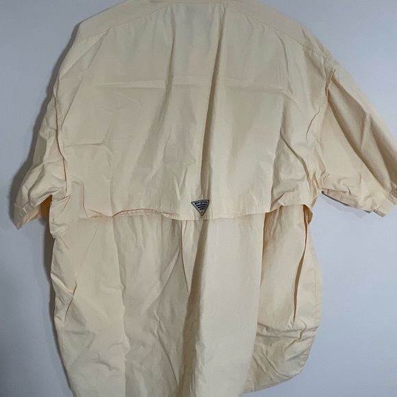 Columbia Shirt Mens Size 2XL PFG Performance Fishing Gear, Soft Yellow, Vented - Picture 5 of 12